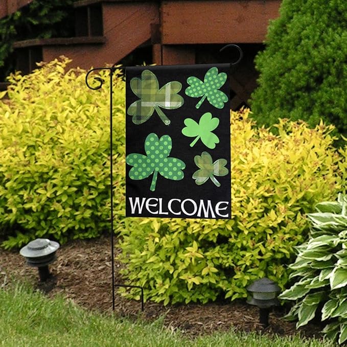 Briarwood Lane Shamrocks St. Patrick's Day Burlap Garden Flag