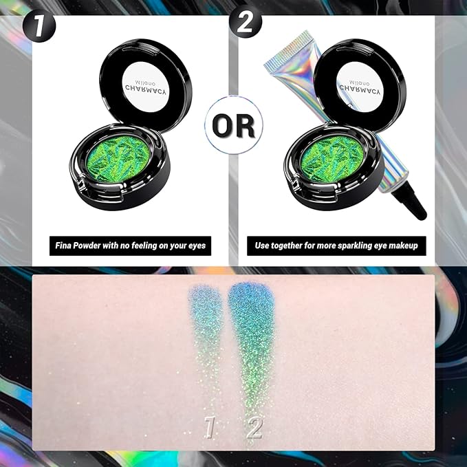 CHARMACY Duochrome Eyeshadow, Insane Shifters Chameleon Eyeshadow, Creates High-Impact, Metallic Eye Looks, 100% Vegan and Cruelty Free, 1.9g (#905)