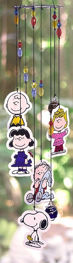 Spoontiques Peanuts Wind Chime - Outdoor Garden Décor - Decorative Chimes for Yard, Garden, Backyard and Patio Decoration