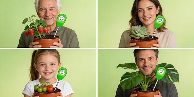 Soil Moisture Meter for Plants, Hygrometer Sensor Water Monitor, Indoor/Outdoor Garden Tester, No Battery Required