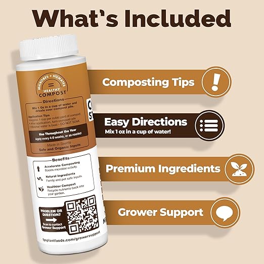 Compost Starter & Compost Accelerator for Bins, Tumblers & Garden Compost 32 oz (1 Quart)