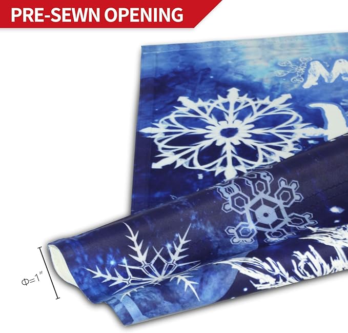 Anley Double Sided Premium Garden Flag, Winter Snowflake Let It Snow Decorative Garden Flags for Home Decor - Weather Resistant & Double Stitched Yard Flags - 18 x 12.5 Inch