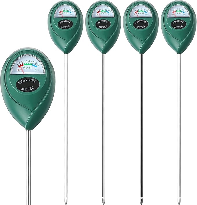 4 Pack Soil Moisture Meter 15.8 Inch Long Probe Deep Use Soil Moisture Meter Sensor Plant Water Meter Soil Tester Test Kit for Garden Yard Lawn Farm Indoor Outdoor Use