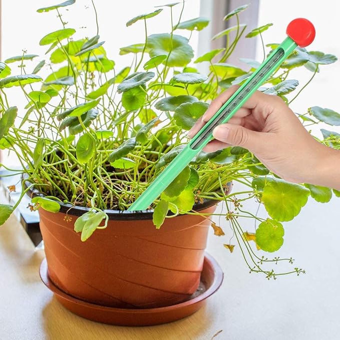 PerGar Soil Thermometer, High Precision Soil Temperature Meter, Indoor/Outdoor, -10C to 110C, Analog Display