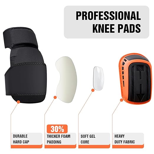 Knee Pads for Work With Seat,Upgraded Adjustable&Detachable Ergonomic Knee Seat,Kneeler Seat for Gardening,Farms,Construction,Tiling Flooring and Cleaning for Men Women,Optimal Knee Protection,Ankle Support
