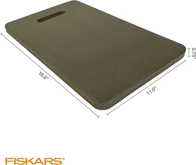 Fiskars Garden Kneeling Pad,11" x 18" Lightweight and Thick EVA Foam Knee Cushion with Handle for Gardening,Cleaning,or Construction - Moisture and Rip Resistant,Gardening Supplies,Green,(Pack of 12)