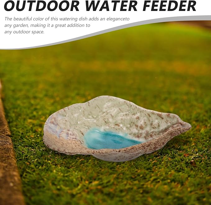Ceramic Butterfly Water Feeder Tray Outdoor Garden Butterfly Puddler Dish for Lawn Yard Wildlife Decoration