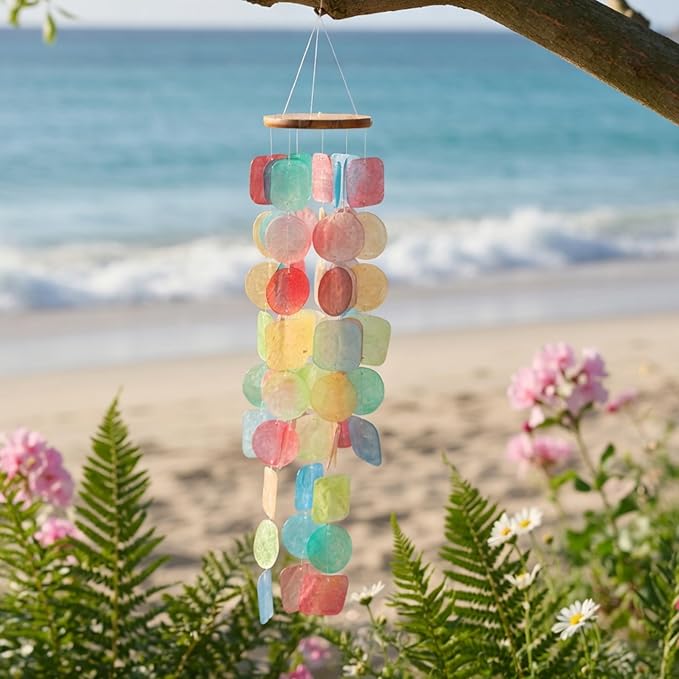 Solange & Frances Rainbow Wind Chimes for Outside - Spring Porch Decor Windchime Outdoors, Home Decor, Wind Chimes Garden Decor and Front Porch Decor. Unique Birthday Gifts