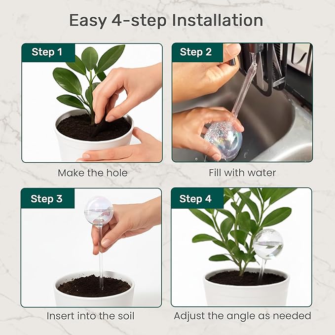 Automatic Plant Watering Globes Self Watering Planter Inserts 1 Pack | Hands Free Multicolor Glass Bulb | Planter Spikes to Support Indoor & Outdoor Plant Health (100ml)