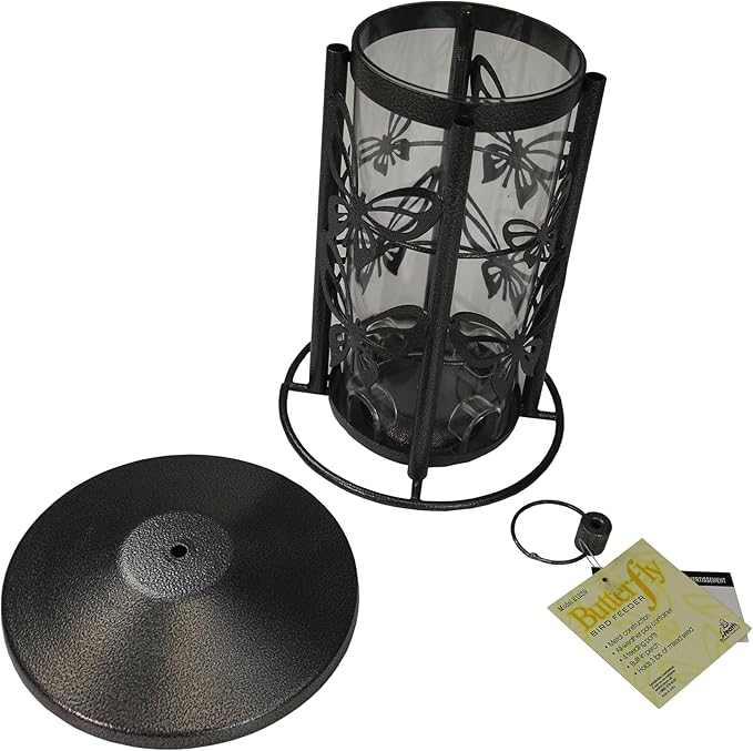 Heath Outdoor Products 21239 Wild Bird Feeder, 3-Pound Butterfly Seed Capacity Decorative Metal Wi (Pack of 2)
