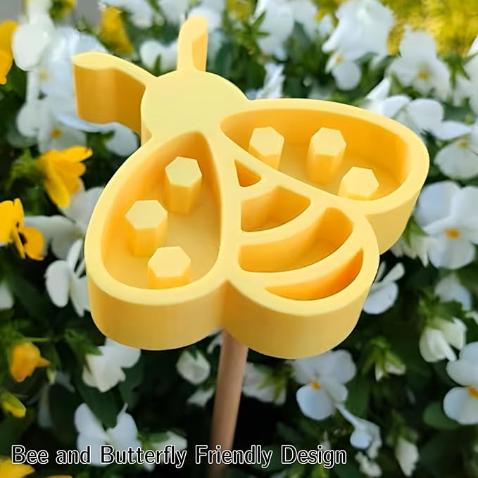 Bee Watering Station for Garden – Attractive Outdoor Bee Bird Bath & Butterfly Feeder, Garden Yard Decorations
