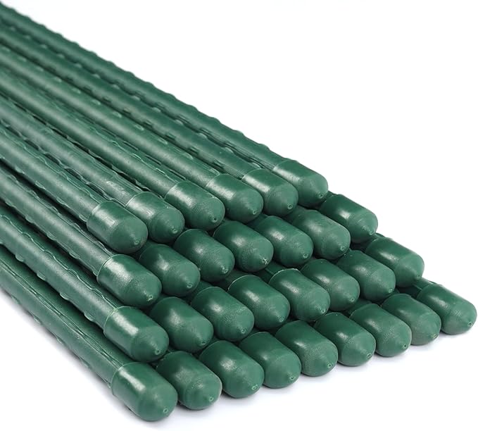 Garden Stakes 72 Inches Steel Plant Stakes Tomato Stakes 6ft Pack of 25