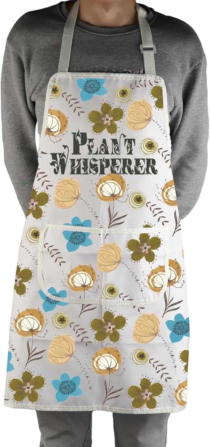 MBMSO Gardening Apron - Plant Whisperer Apron for Gardener Gifts