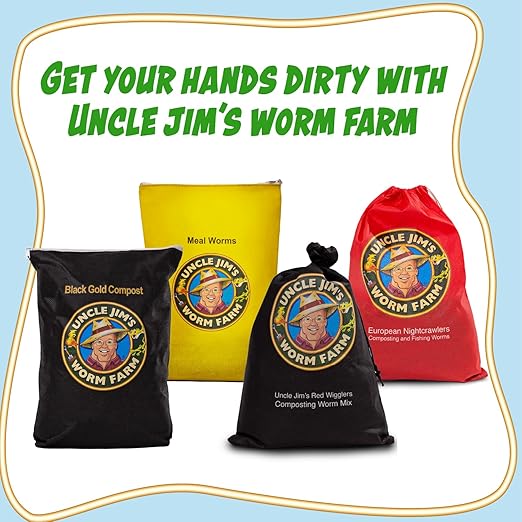 Uncle Jim’s Worm Farm Organic Worm Food | 3 Month Worm Feed Supply for Red Wigglers, Compost Worms & Vermiculture | Boosts Worm Castings & Composting | 7.5 lb Bag
