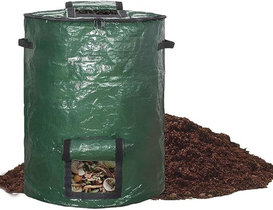 Big Compost Bag - 80 Gallon(300L) Garden Compost Bin for Yard Garbage Cans (Green 1pc)