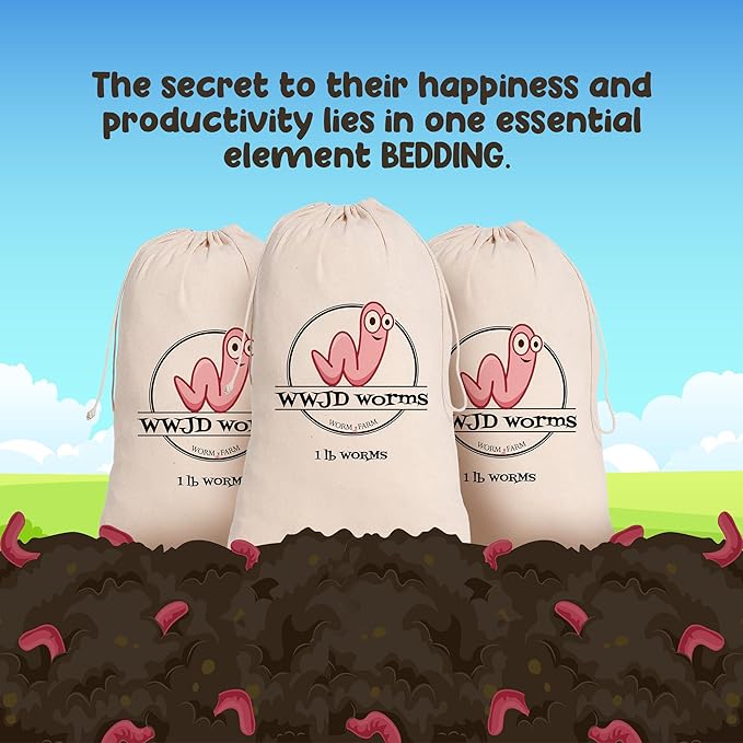 Red Wigglers Composting Worms - 2lb Red Worms for Composting - Use on Worm Castings for Plants, Garden, Worm Farm & Compost Starter, Easy to Manage