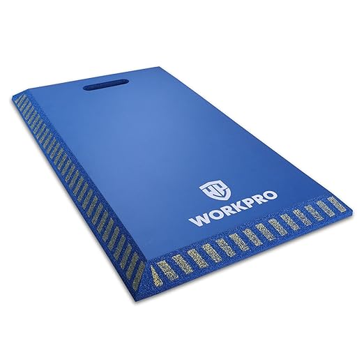 WORKPRO Extra Thick Kneeling Pad, Soft Foam Knee Cushioning, Extra Large Foam Kneeler Mat for Auto-Repair, Gardening, Workout Supplies, 28 x 16 x 1.2in, Blue