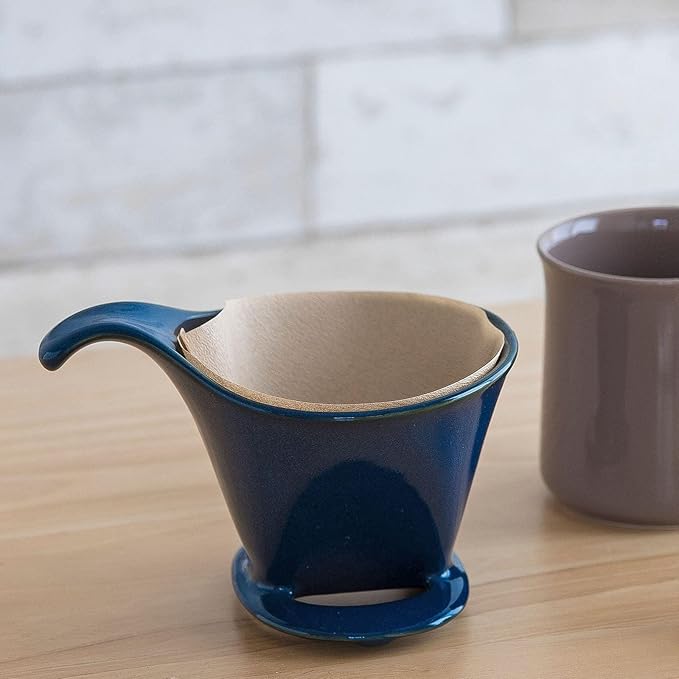 Zero Japan - Bee House Pour Over Coffee Dripper - Lead-Free & Cadmium-Free Ceramic Coffee Maker with Elegant Peek Hole, Drip Cone Brewer Coffee Gift, Brewing Accessories - Antique Green, Standard Size