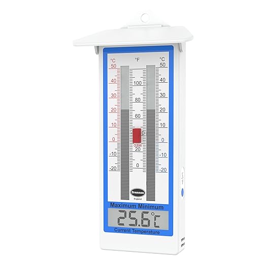 Digital Greenhouse Thermometer - Max Min Thermometer for Greenhouse or Garden Maximum and Minimum Temperatures Indoor Outdoor Greenhouse Accessories