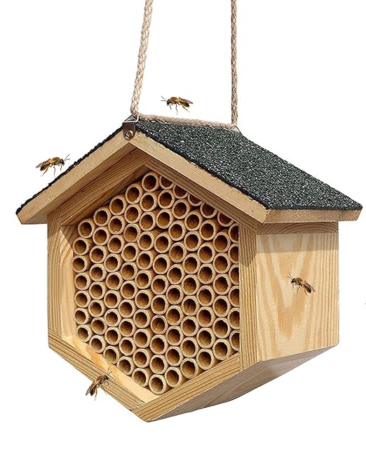 Benvo 100 Pieces Mason Bee Tubes 6 Inches Nesting Refill Cardboard Tubes Bee House Paper Inserts Replacement Liners for Mason Bee House Bee Hotels Bee Condo Beekeeper Accessory(5/16 Inch Diameter)