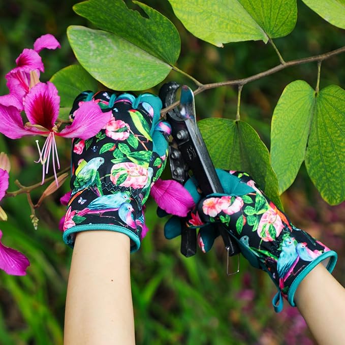 fauson Gardening Gloves - Gardening Gloves for Women Firm Grip Breathable Garden Gloves Thorn Proof for Digging, Planting