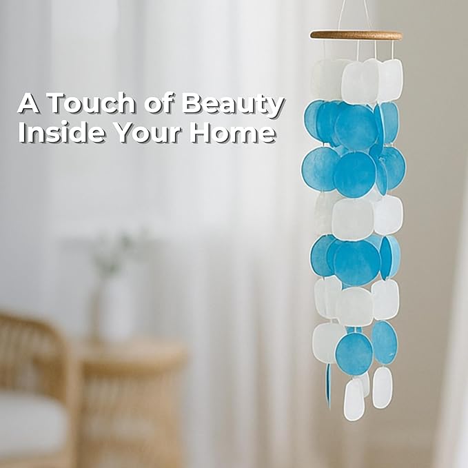 Solange & Frances Wind Chimes for Outside, Gifts for Mom, Birthday Gifts for Women, Sea Glass Windchimes, Sympathy Gift, Outdoor Decor Gift Ideas for Women