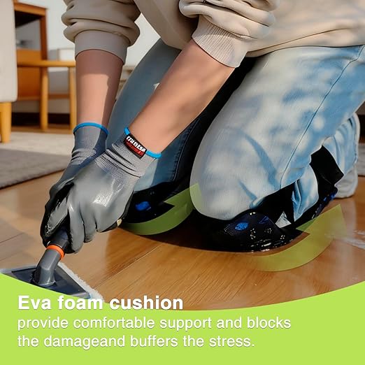 5 Pack Garden Knee Pads for Women, Lightweight Waterproof KneePads for Gardening, Anti Slip Leather Foam Padding Kneeling Pads for Flooring and Carpet Cleaning, House work, Gardening Maintain, Knee Protector, Blue Flower
