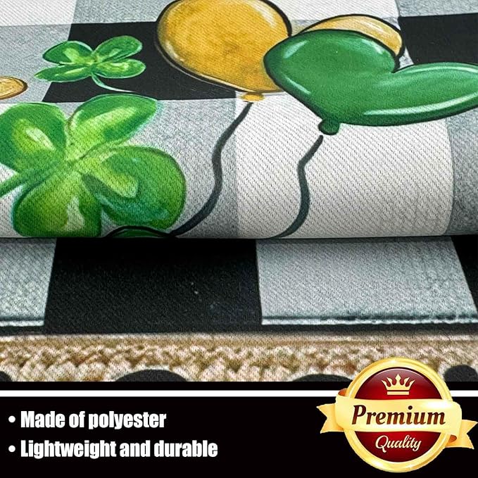 St Patricks Day Garden Flag 12x18 inch Outdoor-Double Sided St Patricks Day Shamrock Flag Vivid Color Polyester Yard Flags