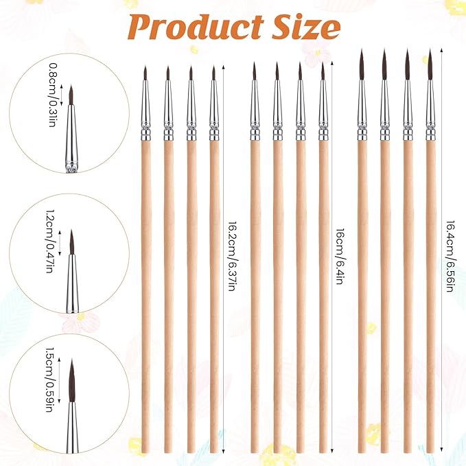 12 Pcs Pollination Brush for Indoor Hydroponic Gardens, Flower Pollination Brushes, Pollinator Brush Tool for Tomatoes, Peppers and Other Greenhouse Gardens