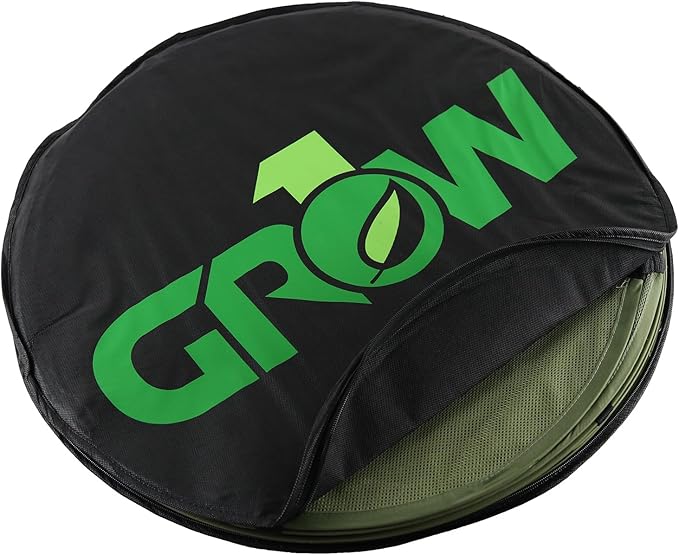 Grow1 2ft Drying Rack with Clip-On Levels Collapsible Mesh Herb and Flower Hanging Dryer with Removable Layers and Carrying Case