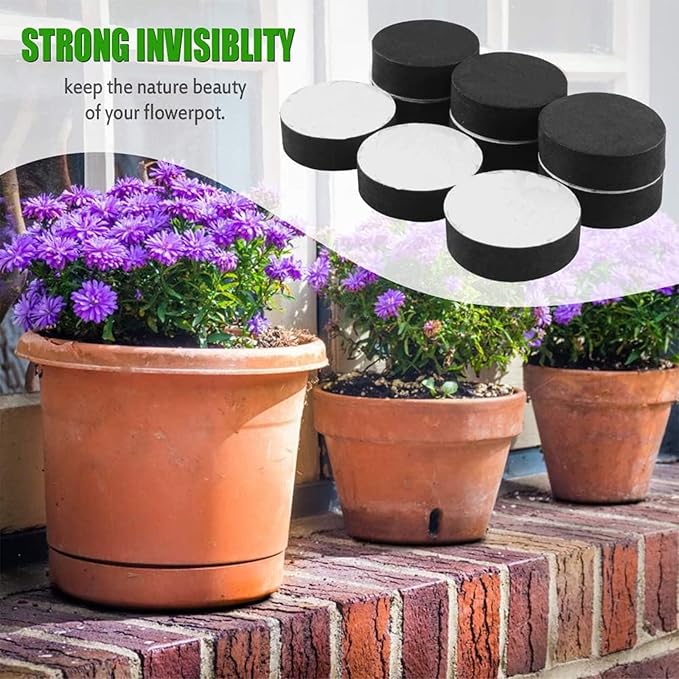 50Pcs Pot Feet Risers Plant Riser Invisible Pot Feet for Indoor/Outdoor Planters Adhesive Pads, Plant Pot Feet for Outdoor Planters