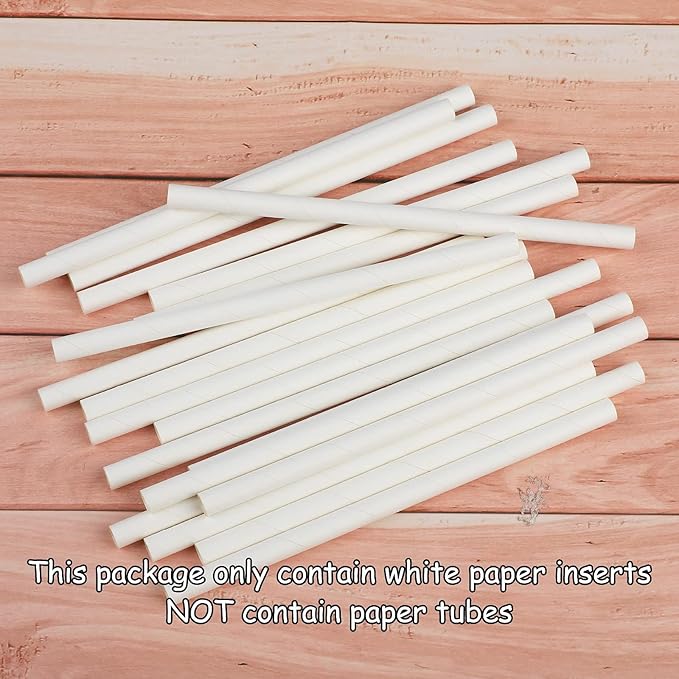 Elcoho 120 Pieces Bee Tube Refill Mason Bee Paper Inserts 6 Inches Bee Cardboard Tube Replacement Inserts Mason Bee Nesting Tubes Refills Inserts for Bee Houses and Supplies, Outdoor and Garden