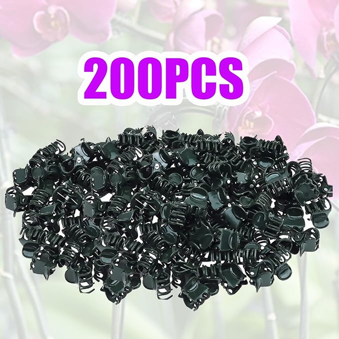 200 Pcs Plants Orchid Support Clips Plant Clips Orchid Clips Flower Vine Clips for Supporting Stems Vines Stalks Climbing Plant Grow Upright
