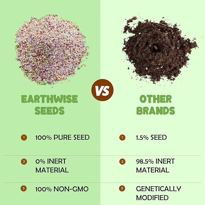 Earthwise Pollinator Paradise Native Wildflower Seed Mix – Bee and Butterfly Friendly, Organic, Season-Long Blooms, Low Maintenance, Drought Tolerant, Pet Safe – Covers Up to 2,400 sq ft, 1 lb