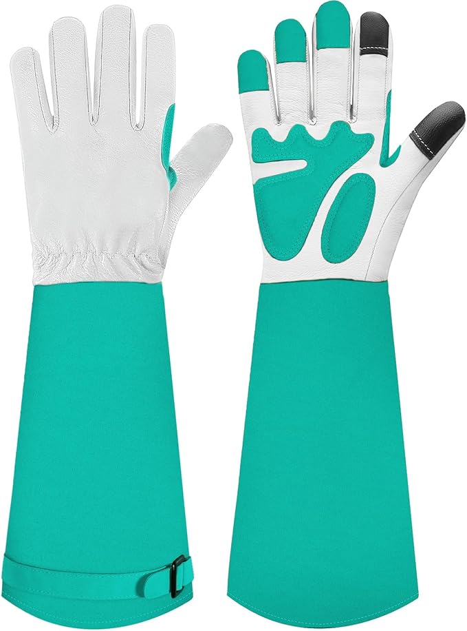 Long-Gardening-Gloves for Women/Men - Thorn Proof Rose Pruning Gloves Heavy Duty Gauntlet, Best Garden Gifts for Gardener-S