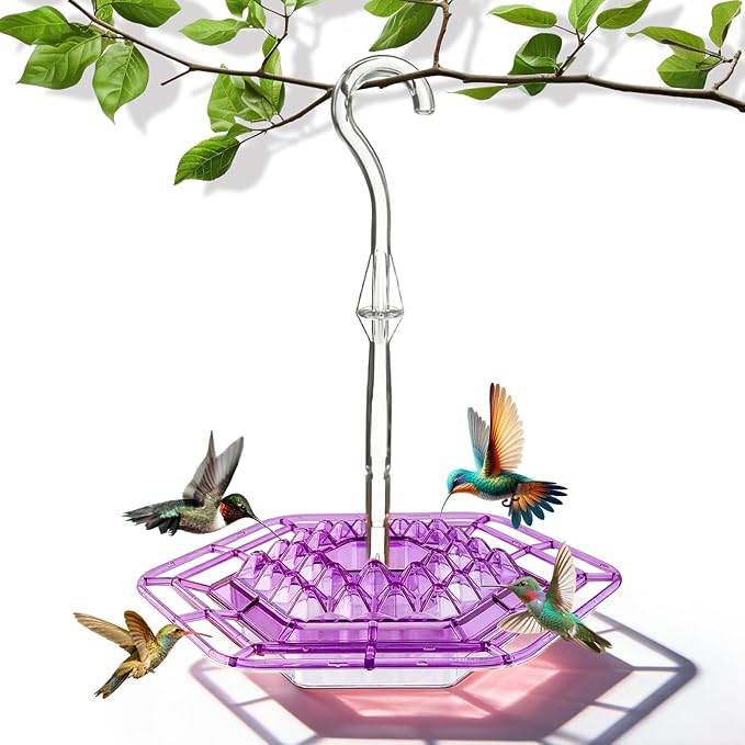 Hummingbird Feeder for Outdoors Hanging,16 OZ Humming Birds Feeders with 30 Bee Proof Leak Proof Feeding Ports,Bird Feeder for Outside,Gifts for Women Mom,Hanging Garden Yard Décor