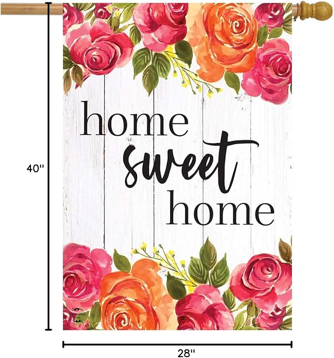 Briarwood Lane Farmhouse Home Sweet Home Spring House flag