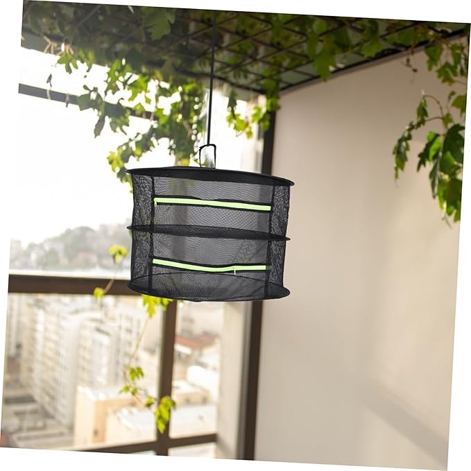 Herb Garden Drying Rack Drying Net Double-Layer Design Quick Drainage Easy Storage Compact