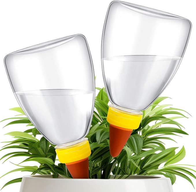 2 Pcs 17 oz Self Watering Planter Insert Plastic Self Watering Globes Automatic Plant Waterer for Indoor Outdoor Drip Irrigation Plant Watering Device with Slow Release Control