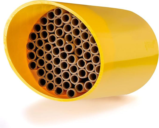 Rivajam Color Splash Mason Bee House - Vibrant & Strong Waterproof Bee Hotel & Insect Habitat - Mason Bee Tubes Filled Bee Houses for The Garden - Pollinator House Bug Hotel Gardening Gifts