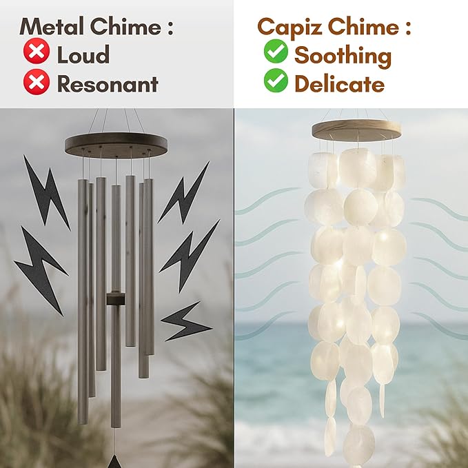 Solange & Frances windchimes for Outside, Gift Ideas for Mom, Gifts for Women Who Have Everything, Natural Wind Chime Home Decor Gifts, Birthday Gifts for Women