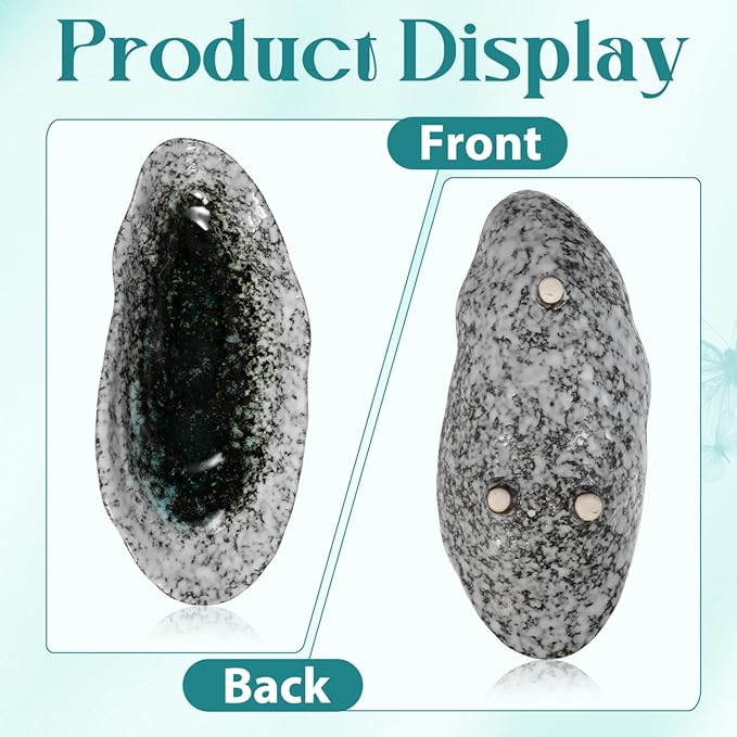 Butterfly Puddler Garden Stone, 8.25inch Outdoor Butterfly Feeder Bee Watering Station Ceramic Bird Bath Water Food Holder for Feeding for Yard Lawn Decoration