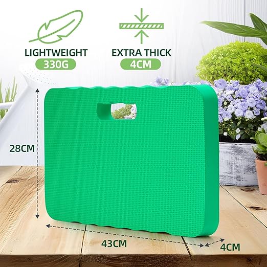 Ohuhu Premium Thick Kneeling Pad, 2-Pack Large Comfortable Gardening Knee Mat with 2 Different Surfaces, Extra Thick Knee Cushion Kneeler for Gardening, Work, Baby Bath, Exercise Perfect Gifts