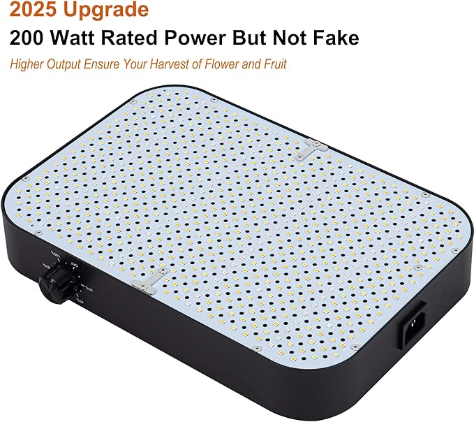 FECiDA 2026 Upgrade Professional LED Grow Light 200 Watts Actual Power, 2x2 ft Grow Gent Light for All Growth Stages, Higher Output, Dimming Function Makes Greater Harvest and Saving Money