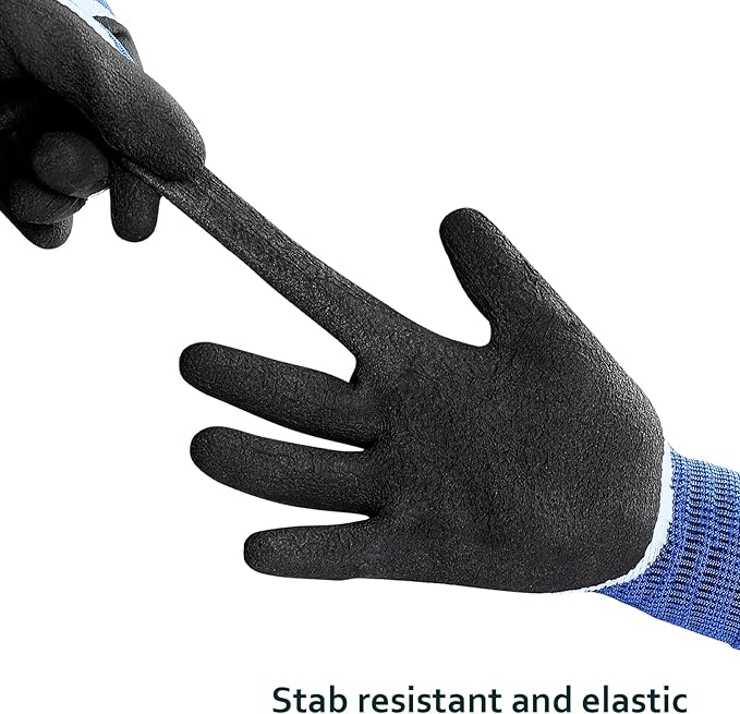 DOFOWORK Gardening Gloves - 6 Pair Gardening Gloves for Women/Men, Breathable Natural Latex Garden Gloves with Grip