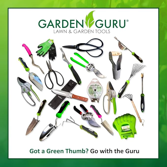 Garden Guru Titanium Dandelion Weeder Tool - Rust Resistant - Ergonomic Handle - Weed Puller for Planting, Weeding, Flower and Vegetable Care in Lawn Garden Yard (4 Pack)