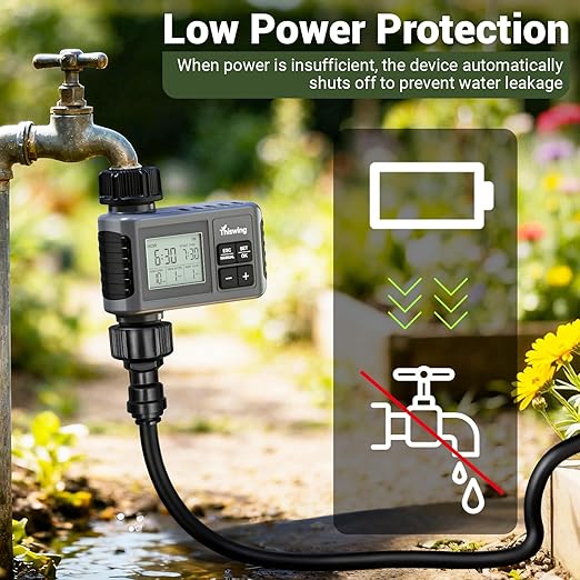 360° Adjustable Drip Irrigation System - 100FT Garden Watering Atomizing System with 32 Nozzles & Water Timer, Greenhouse Accessories for Yard, Lawn, Plants, Garden, 5/16 inches Hose
