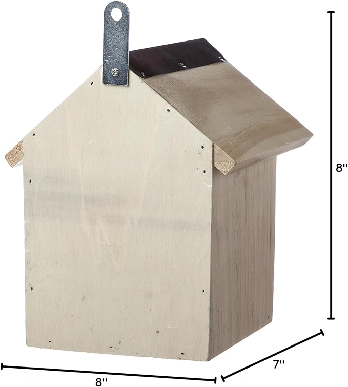 Evergreen Garden Wall Mounted Bee Habitat, Eco Friendly Insect Habitat for Outdoor Garden or Yard