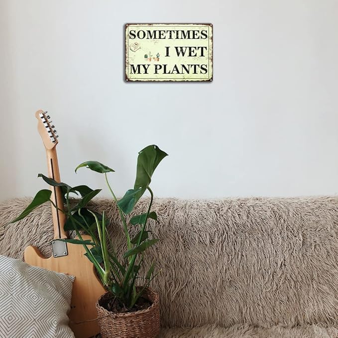Funny Garden Decor Sometimes I Wet My Plants Sign Garden Metal Signs Outside Gardening Sign Gifts For Women Plant Lover Retro Bathroom Wall Decor Country Rustic Garage Home Farmhouse Wall Fence