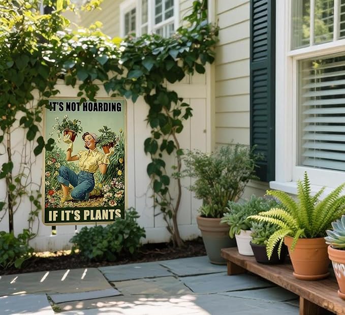 Plant Lovers Gifts Home Garden Decor Cool Gardening Accessories For Women Indoor Outdoor Metal Signs 8x12 Inch